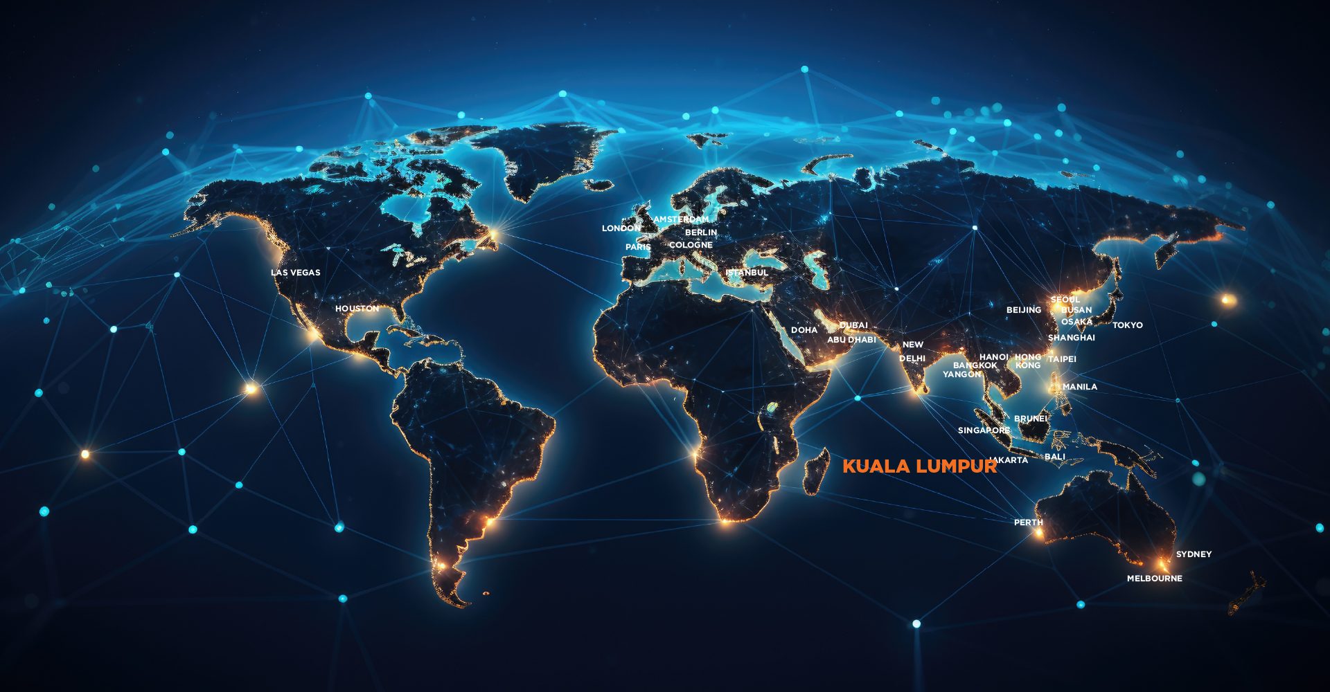 Innogen global reach — world map of cities served